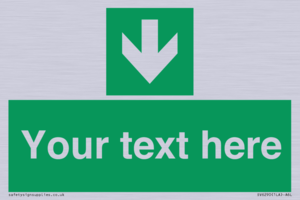 Safe condition Custom arrow down sign